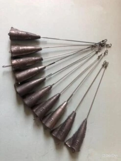 10 Plomb Lancer Gouvernail Avec Avançon 8 Gr Démontable Pêche Cuillère Carnassier
