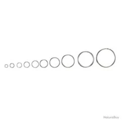 100 Anneaux Brises Nickeles Flashmer 25MM