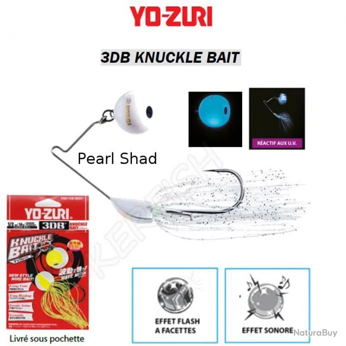 3DB KNUCKLE BAIT YO-ZURI Pearl Shad 14 G - 1/2 Oz 1 3DB KNUCKLE BAIT YO-ZURI Pearl Shad 14 G - 1/2 Oz