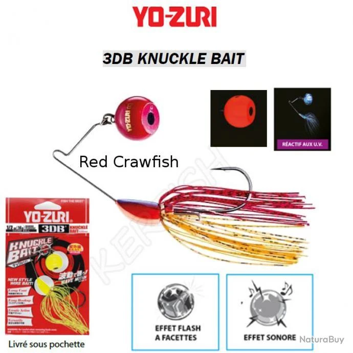 3DB KNUCKLE BAIT YO-ZURI Red Crawfish 18 G - 3/4 Oz 1 3DB KNUCKLE BAIT YO-ZURI Red Crawfish 18 G - 3/4 Oz