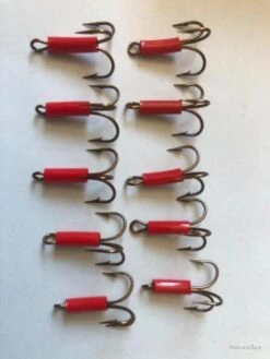 50 Hameçon Triple N 3 Ref 9617 Bz Bronzé Gainé Vmc Pêche Carnassier