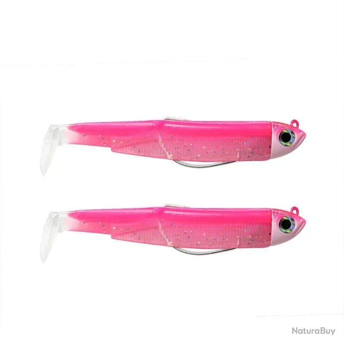 Double Combo Fiiish Black Minnow 90 Shore - 5g Fluo Pink - UV 1 Double Combo Fiiish Black Minnow 90 Shore - 5g Fluo Pink - UV