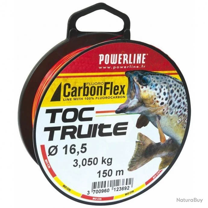 FIL CARBONFLEX FLUORO TRUITE BICOLORE 150M ORANGE-JAUNE 0.203mm - 4.58kg 1 FIL CARBONFLEX FLUORO TRUITE BICOLORE 150M ORANGE-JAUNE 0.203mm - 4.58kg