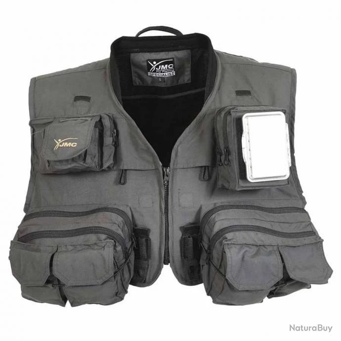 Gilet JMC Specialist V4 4.0 Gris Gilet Peche Mouches De Charette 1 Gilet JMC Specialist V4 4.0 Gris Gilet Peche Mouches De Charette