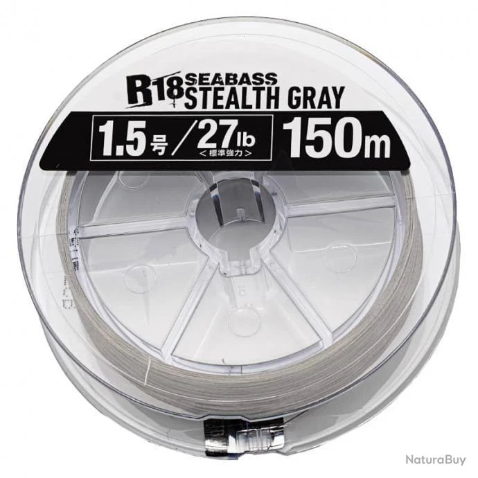 Seaguar R18 Seabass Stealth Gray PE X8 27lb 150m 1 Seaguar R18 Seabass Stealth Gray PE X8 27lb 150m