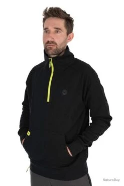 Matrix Sweat 1 4 Zip Black Lime Black Edition