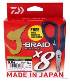 Daiwa TRESSE J BRAID GRAND 135M 8 BRINS CHARTREUSE 0.13mm - 8.5kg