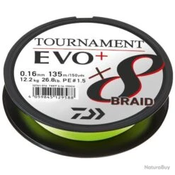Daiwa TRESSE TOURNAMENT 8 EVO+ 135M CHARTREUSE 0.10mm-6.7kg