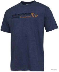 Tee Shirt Savage Gear Signature Logo Blue