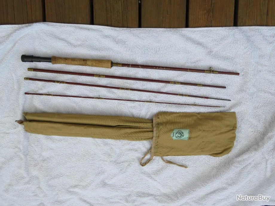 Canne à Mouche Du Coin De Pêche 8' Conolon En 4 éléments 1 Canne à Mouche Du Coin De Pêche 8' Conolon En 4 éléments