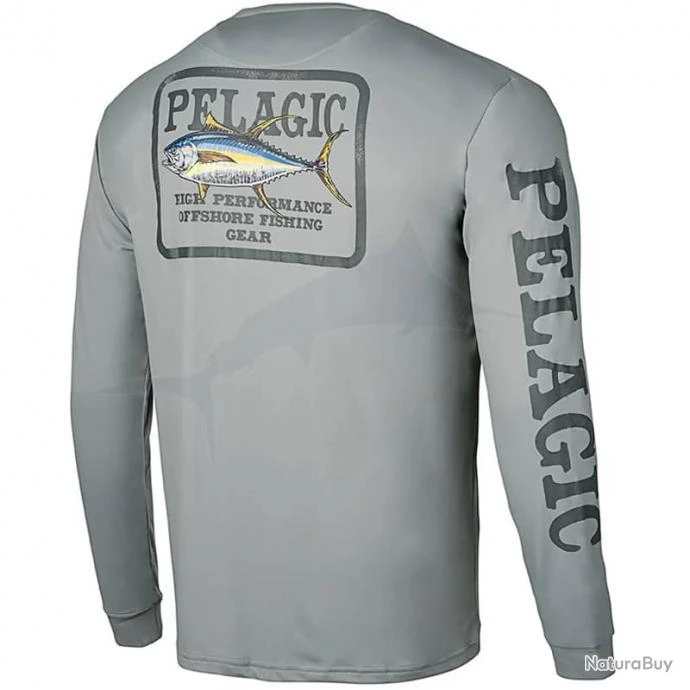 L Shirt Pelagic Aquatek Game Fish Tuna Gris 2 L Shirt Pelagic Aquatek Game Fish Tuna Gris – Image 2