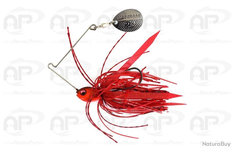 Megabass Spinnerbait SV-3 Fire Red 1/4oz (env 7gr) 1 Megabass Spinnerbait SV-3 Fire Red 1/4oz (env 7gr)