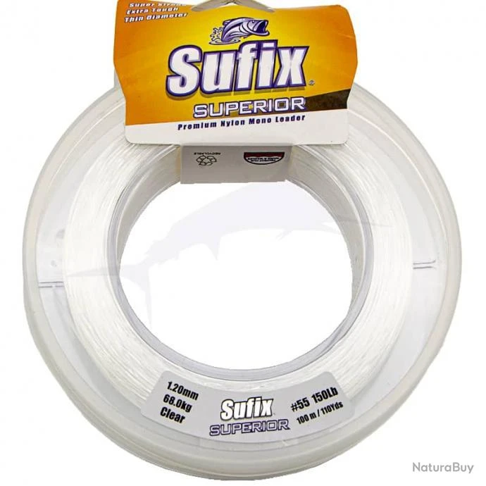 Sufix Nylon Superior 100m 150lb Transparent 1 Sufix Nylon Superior 100m 150lb Transparent