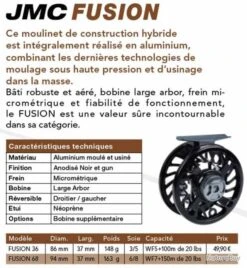 Fusion 68 Soie 6/8 Moulinet Mouche JMC 5 Fusion 68 Soie 6/8 Moulinet Mouche JMC -Pêcheur Malin Promos Boutique 00003 Fusion 68 Soie 6 8 Moulinet Mouche JMC