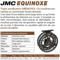 JMC Equinox 46 Soie 4/6 Moulinet Mouche JMC -Pêcheur Malin Promos Boutique 00003 JMC Equinox 46 Soie 4 6 Moulinet Mouche JMC