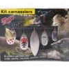 Kit Carnassiers Mepps Noir - Rouge - Argent - Or 6 Cuillers Différentes 16.4 Cm