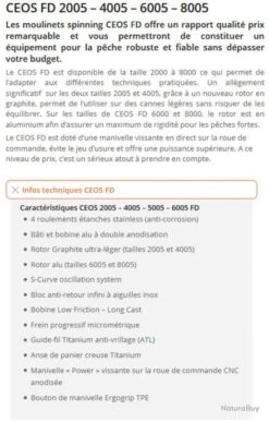 Moulinet Ceos 6005 FD Sakura 5 Moulinet Ceos 6005 FD Sakura -Pêcheur Malin Promos Boutique 00003 Moulinet Ceos 6005 FD Sakura