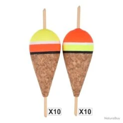 Streamline Garbolino Flotteur Truite - Poire - Par 20 - Percé / 1.5 G / Jaune/Orange