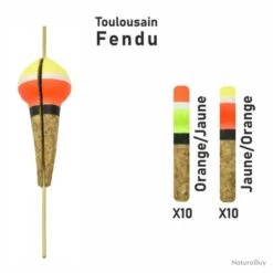 Streamline Garbolino Flotteur Truite - Toulousain - Par 20 - Fendue / 3 G / Jaune/Orange