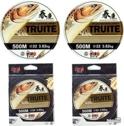 Pan Nylon Excellence Truite Bobine Fil 500m (Pack De 2) 0.18mm 2.60kg