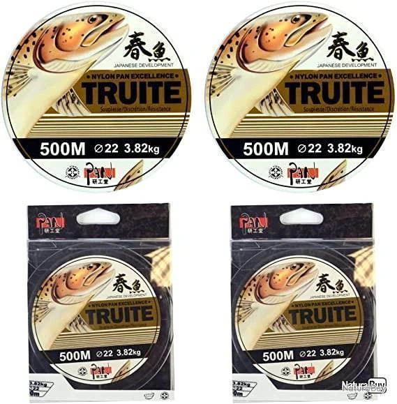 Pan Nylon Excellence Truite Bobine Fil 500m (Pack De 2) 0.20mm 3.24kg 1 Pan Nylon Excellence Truite Bobine Fil 500m (Pack De 2) 0.20mm 3.24kg