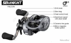 Moulinet De Pêche Baitcasting Traine 7.2:1 M7 Droitier Et Gaucher Avec Bobine -Pêcheur Malin Promos Boutique 00043 Moulinet de peche Baitcasting traine 7.2 1 M7 droitier et gaucher avec bobine